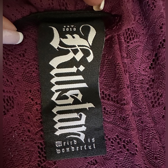 Killstar Hecate Maroon Lace Maxi Size XL - Picture 4 of 16